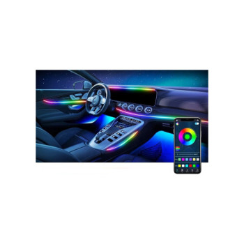 Set lumini ambientale LED RGB digital magic color 18 piese cu aplicatie BTT Set lumini ambientale LED RGB digital magic color 18 piese cu aplicatie BTT
