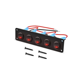 Panou cu 5 intrerupatoare 12V 20A  