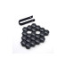 Set capace prezoane auto 17 mm negre sau gri 20 bucati cu cheie