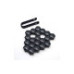 Set capace prezoane auto 17 mm negre sau gri 20 bucati cu cheie