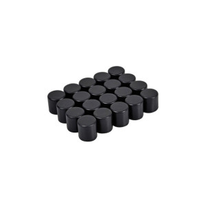 Set capace prezoane auto silicon 21 mm negre 20 bucati