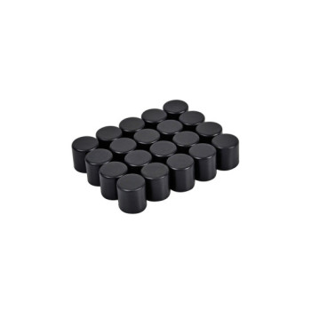 Set capace prezoane auto silicon 21 mm negre 20 bucati