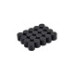 Set capace prezoane auto silicon 21 mm negre 20 bucati