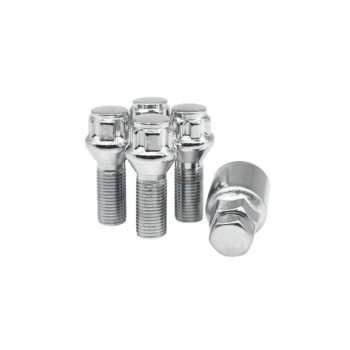 Set prezoane antifurt jante auto M14x1.5 con drept 60 grade cu cheie inclusa