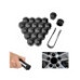 Set capace prezoane auto 21 mm negre 20 bucati cu cheie