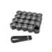 Set capace prezoane auto 21 mm gri 20 bucati cu cheie