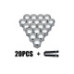 Set capace prezoane auto crom premium 21 mm 20 bucati cu cheie