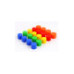 Set 20 capace prezoane cauciuc 21 mm diverse culori