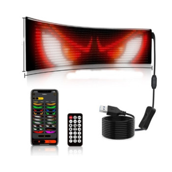 Modul panou flexibil ochi camion devil eye publicitar,display RGB ,control aplicatie, USB 5V 10x35cm Modul panou flexibil ochi camion devil eye publicitar,display RGB ,control aplicatie, USB 5V 10x35cm