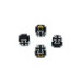 Capace valve auto forma cruce negru alb 4 bucati Capace valve auto forma cruce negru alb 4 bucati
