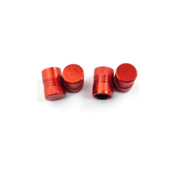 Capace valve auto aluminiu rosii 4 bucati