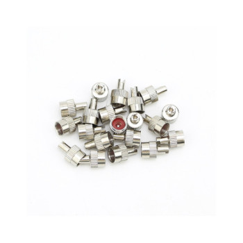 Capace valve auto metalice universale 100 bucati argintii