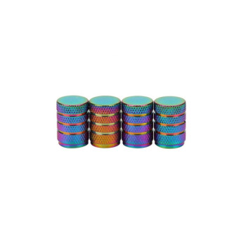 Capace valva auto aluminiu multicolore 4 bucati