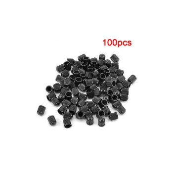 Capace valve auto plastic negre 100 bucati Capace valve auto plastic negre 100 bucati