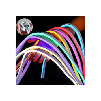 Banda led neon flex 5 metri 10w pe metru 24v pentru iluminare auto
