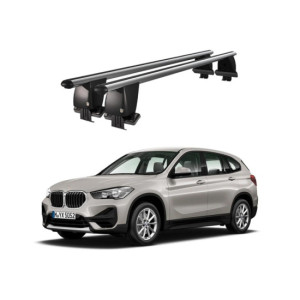 Bare transversale portbagaj auto aluminiu compatibile plafon neted BMW X1 F48 2019-> argintii sau negre