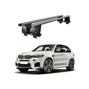 Bare transversale portbagaj auto aluminiu compatibile plafon neted BMW X5 F15 2013-2018 argintii sau negre