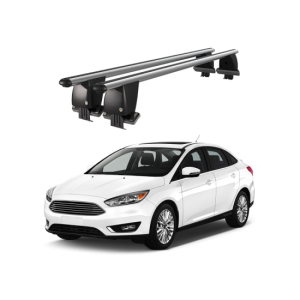 Bare transversale portbagaj auto aluminiu compatibile plafon neted Ford Focus III 2011-2018 argintii sau negre