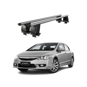 Bare transversale portbagaj auto aluminiu compatibile plafon neted Honda Civic VIII Sedan 2006-2011 argintii sau negre