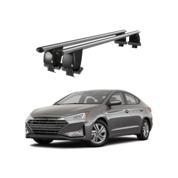Bare transversale portbagaj auto aluminiu compatibile plafon neted Hyundai Elantra AD 2016-2020 argintii sau negre