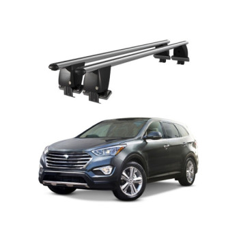 Bare transversale portbagaj auto aluminiu compatibile plafon neted Hyundai Santa Fe DM NC 2012-2018 argintii sau negre