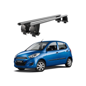Bare transversale portbagaj auto aluminiu compatibile plafon neted Hyundai i10 PA 2007-2013 argintii sau negre