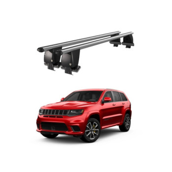 Bare transversale portbagaj auto aluminiu compatibile plafon neted Jeep Grand Cherokee WK2 2010-> argintii sau negre