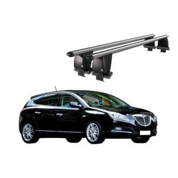 Bare transversale portbagaj auto aluminiu compatibile plafon neted Lancia Delta III 2008-2015 argintii sau negre