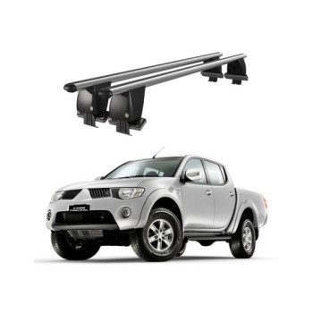 Bare transversale portbagaj auto aluminiu compatibile plafon neted Mitsubishi L200 Triton IV 2006-2015 argintii sau negre