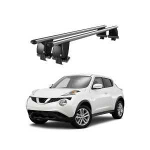 Bare transversale portbagaj auto aluminiu compatibile plafon neted Nissan Juke F15 2010-2019 argintii sau negre