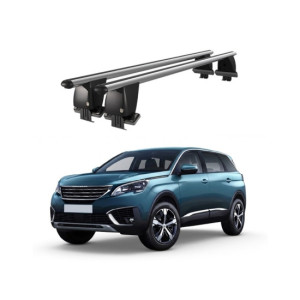 Bare transversale portbagaj auto aluminiu compatibile plafon neted Peugeot 5008 2017-2020 argintii sau negre
