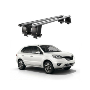Bare transversale portbagaj auto aluminiu compatibile plafon neted Renault Koleos 2008-2016 argintii sau negre