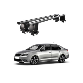 Bare transversale portbagaj auto aluminiu compatibile plafon neted Seat Toledo 2011-> argintii sau negre Bare transversale portbagaj auto aluminiu compatibile plafon neted Seat Toledo 2011-> argintii sau negre