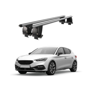 Bare transversale portbagaj auto aluminiu compatibile plafon neted Seat Leon Mk4 2020-> argintii sau negre