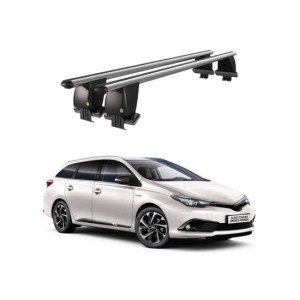 Bare transversale portbagaj auto aluminiu compatibile plafon neted Toyota Auris E210 Touring Sports 2018-> argintii sau negre