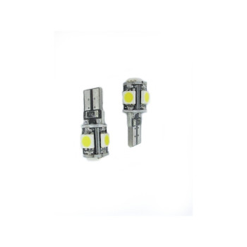 Bec Led T10 5 SMD 5050 Canbus culoare Alb 12V HL