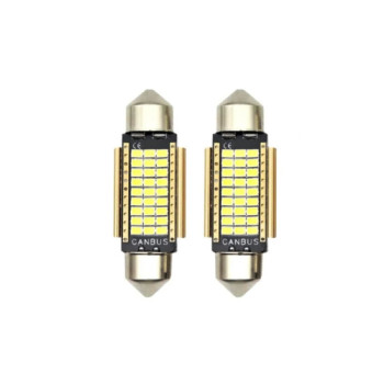Set 2 becuri sofit 41mm 27SMD 2016 12V Canbus Alb Set 2 becuri sofit 41mm 27SMD 2016 12V Canbus Alb