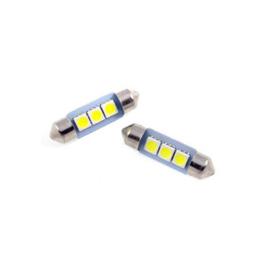 Bec sofit tip siguranta 31mm 3SMD 5050 12V fara functie Canbus 100lumen Lumina alba