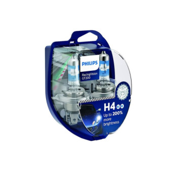 Becuri auto halogen H4 Philips RacingVision GT200 12V 55W set 2 bucati