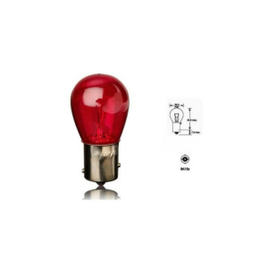 Set 10 becuri o faza T.V. 24V 21W BAY15S Culoare Rosu ART
