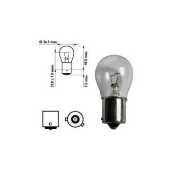 Bec o faza T.N. 12V 21W BAU15S ART - Pret pe set 10 bucati