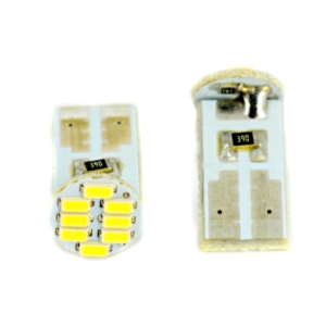 Bec auto cu LED T10 1206 cu 8 SMD ALB 12V JSUN38