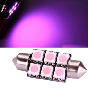 Bec LED SOFIT 36MM 6 SMD 5050 12V ROZ
