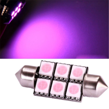 Bec LED SOFIT 36MM 6 SMD 5050 12V ROZ