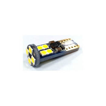 Set 2 becuri T10 LED 12SMD 3030 12V CANBUS nonpolar 800 lumen lumina alba Set 2 becuri T10 LED 12SMD 3030 12V CANBUS nonpolar 800 lumen lumina alba