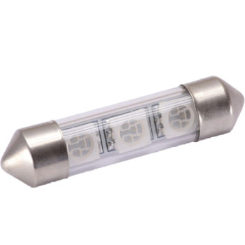 Bec LED SOFIT STICLA 39MM 3 SMD 5050 12V VERDE