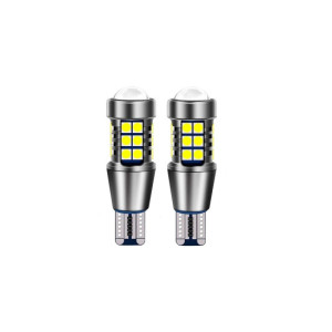Set 2 becuri T15 27SMD 3030 Canbus 12V 800 lumen lumina alba