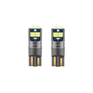 Set 2 becuri T10 6SMD 3030 Canbus 12V 400 lumen lumina alba