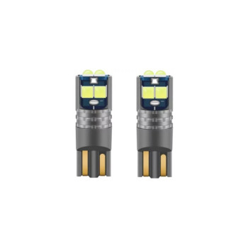 Set 2 becuri T10 6SMD 3030 Canbus 12V 400 lumen lumina alba Set 2 becuri T10 6SMD 3030 Canbus 12V 400 lumen lumina alba