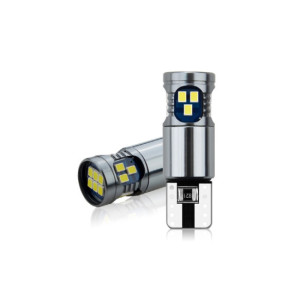 Set 2 becuri T10 18SMD 2016 Canbus 12V 400 lumen lumina alba